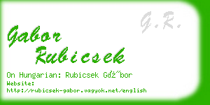 gabor rubicsek business card